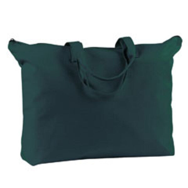 CANVAS ZIPPERED BOOK TOTE