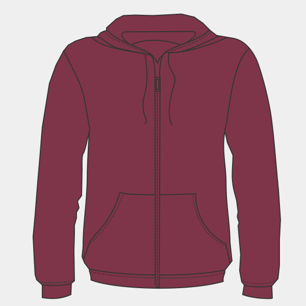 PREMIUM FLEECE FULL-ZIP HOODED SWEATSHIRT