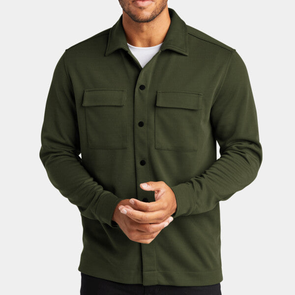 DOUBLE KNIT SNAP FRONT JACKET