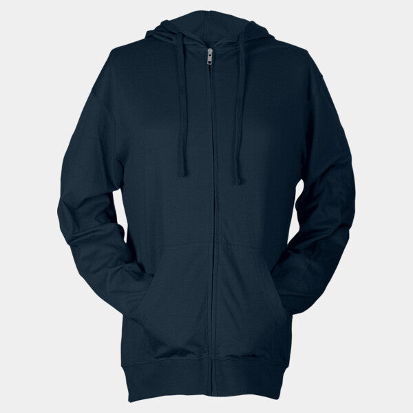 BEACH FULL-ZIP HOODED LONG SLEEVE T-SHIRT