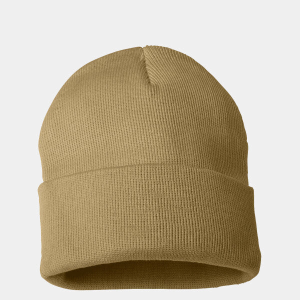 SOLID 12" CUFFED BEANIE