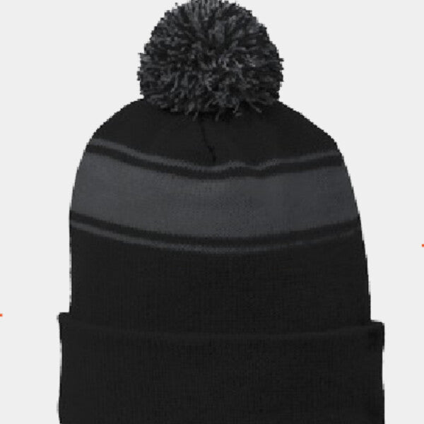 STRIPE POM POM BEANIE