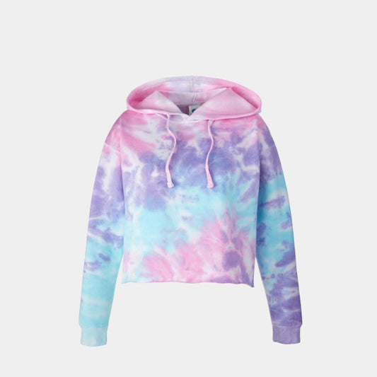 LADIES' CROPPED HOODED SWEATSHIRT