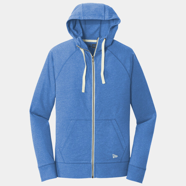 SUEDED COTTON BLEND FULL ZIP HOODIE