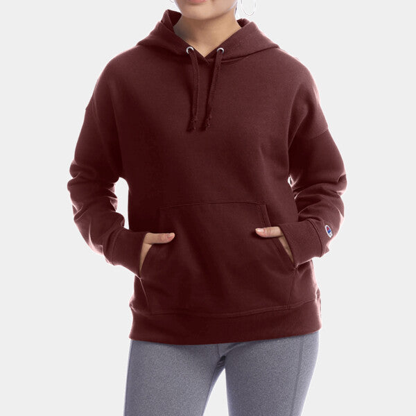 LADIES' POWERBLEND RELAXED HOODED SWEATSHIRT
