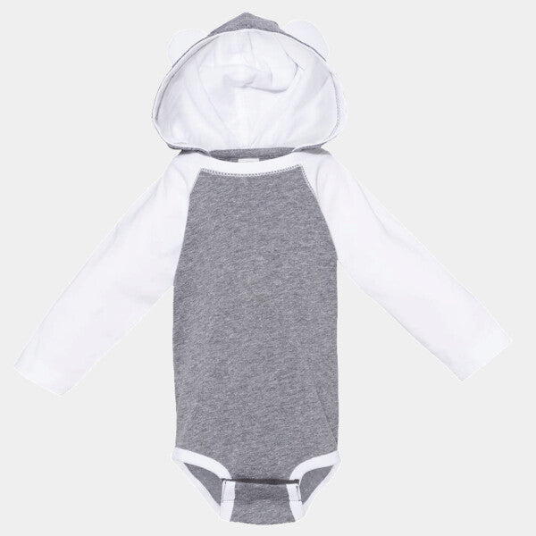 INFANT LONG SLEEVE FINE JERSEY BODYSUIT WITH EARS