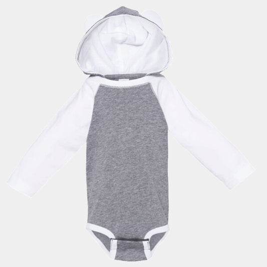 INFANT LONG SLEEVE FINE JERSEY BODYSUIT WITH EARS