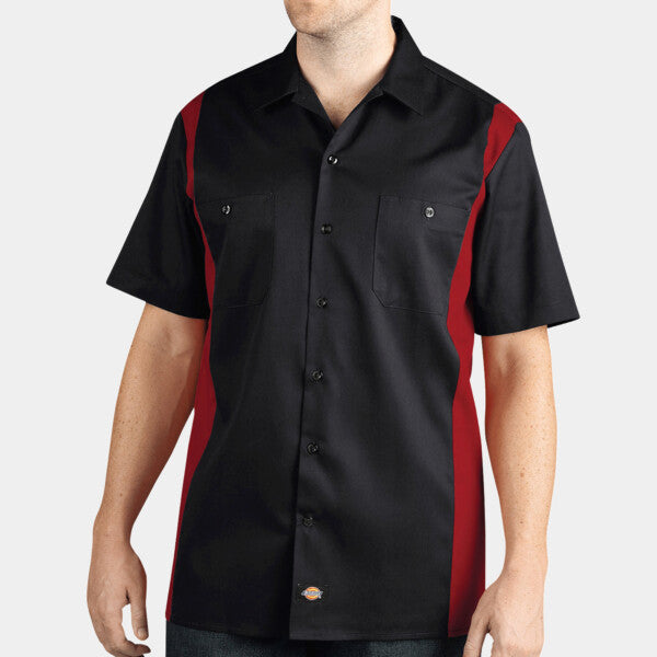 MEN'S TWO-TONE SHORT-SLEEVE WORK SHIRT