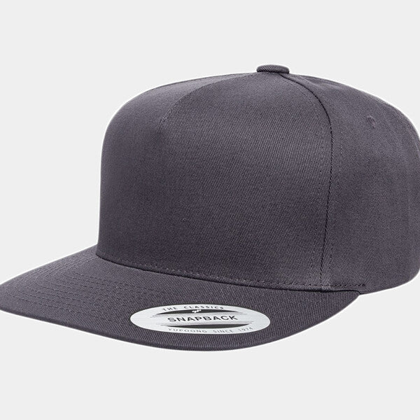 FIVE-PANEL COTTON TWILL SNAPBACK CAP