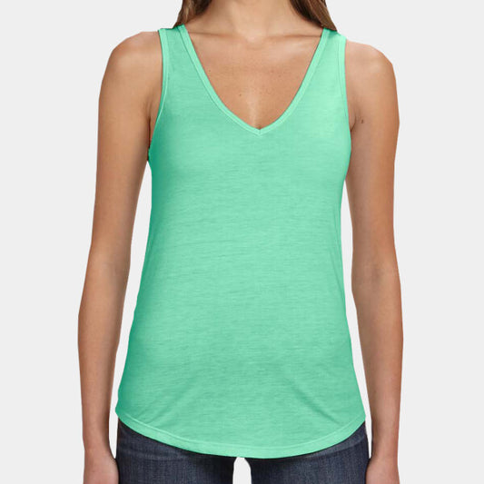 LADIES' FLOWY V-NECK TANK