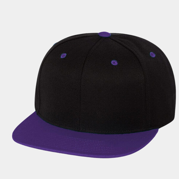 ADULT 6-PANEL STRUCTURED FLAT VISOR CLASSIC SNAPBACK