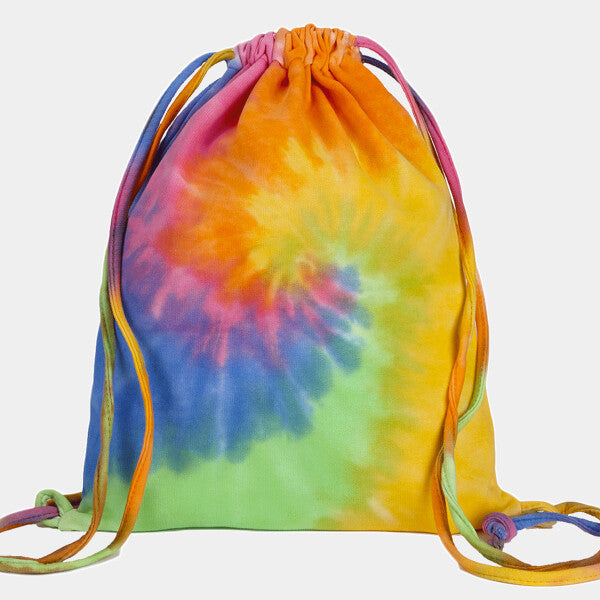 SWIRL TIE-DYED DRAWSTRING BAG