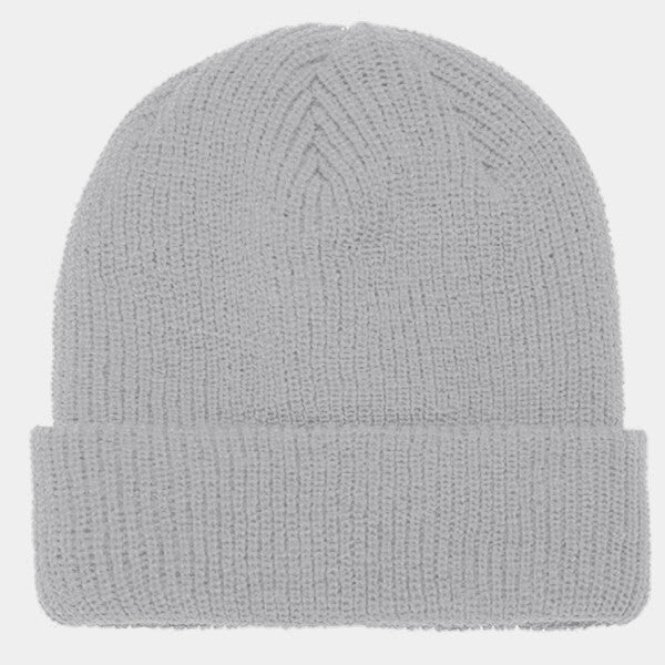 RIBBED CUFFED KNIT BEANIE