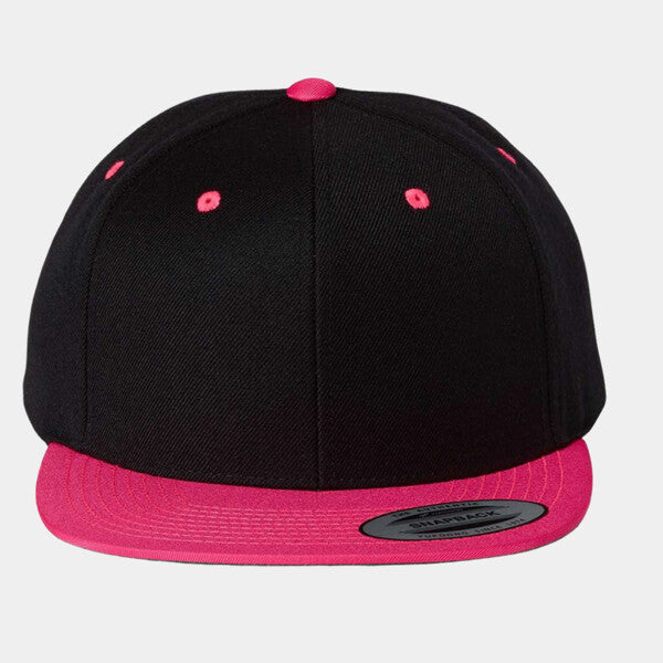 ADULT 6-PANEL STRUCTURED FLAT VISOR CLASSIC SNAPBACK