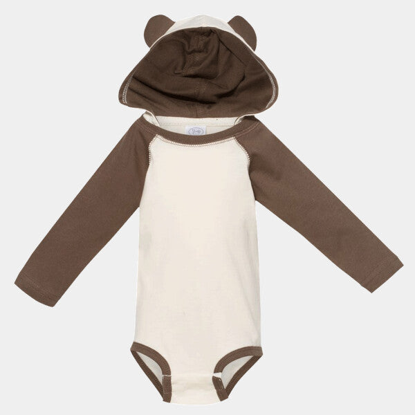 INFANT LONG SLEEVE FINE JERSEY BODYSUIT WITH EARS