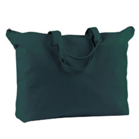 CANVAS ZIPPERED BOOK TOTE