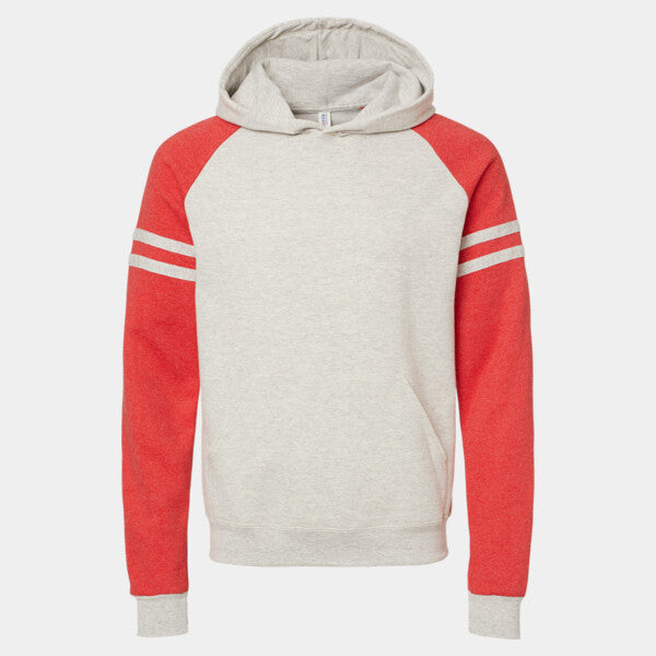 NUBLEND® VARSITY COLORBLOCKED RAGLAN HOODED SWEATSHIRT