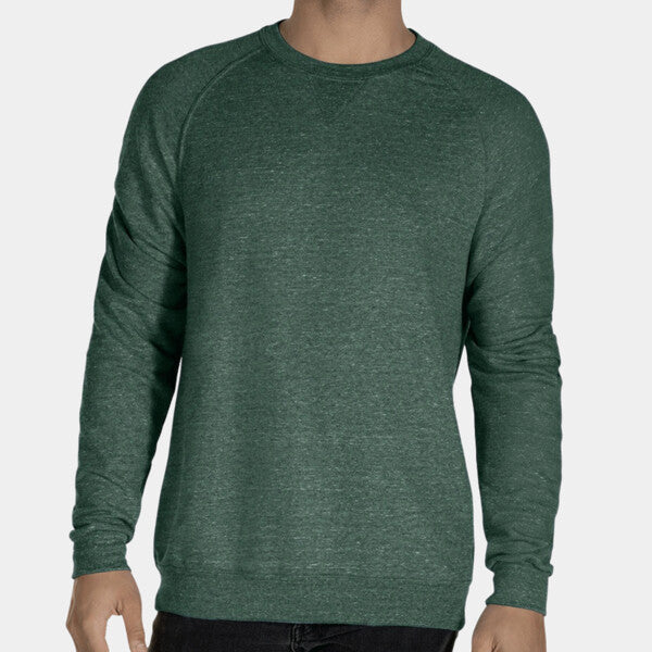 ADULT SNOW HEATHER FRENCH TERRY CREWNECK SWEATSHIRT