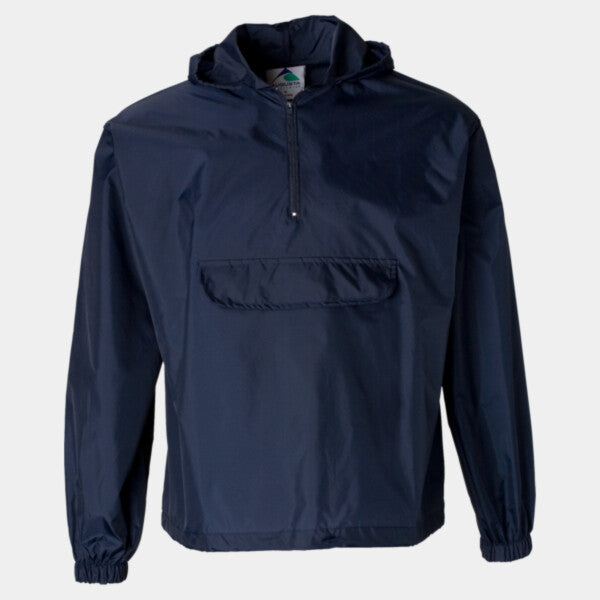 PACKABLE HALF-ZIP HOODED PULLOVER JACKET