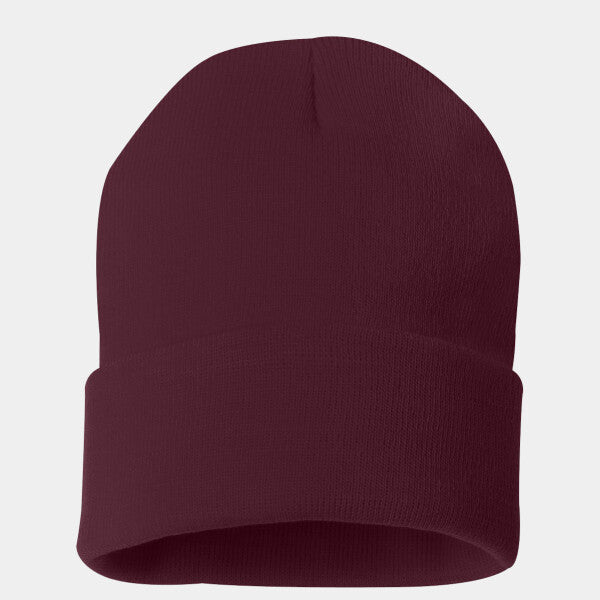 SOLID 12" CUFFED BEANIE