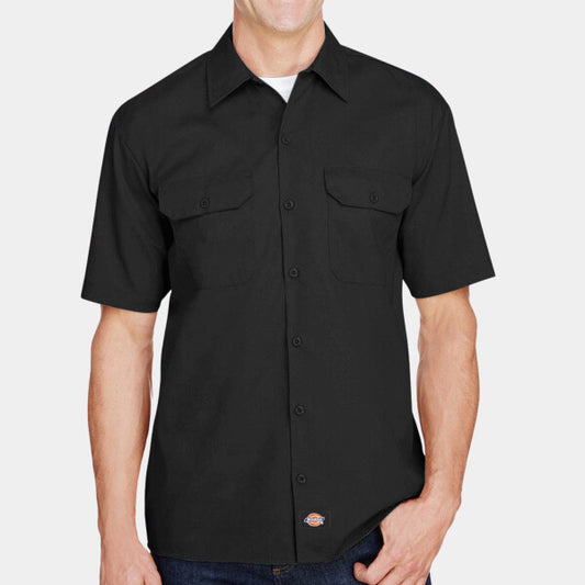 MEN'S FLEX SHORT-SLEEVE TWILL WORK SHIRT