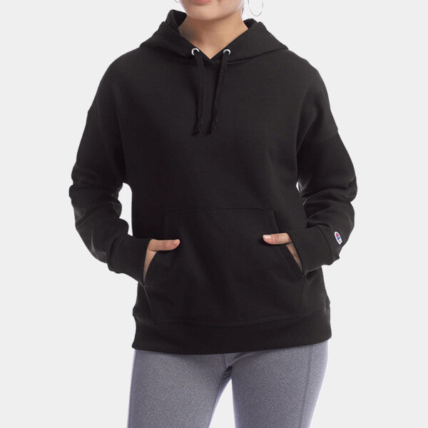 LADIES' POWERBLEND RELAXED HOODED SWEATSHIRT