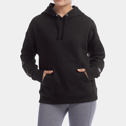 LADIES' POWERBLEND RELAXED HOODED SWEATSHIRT