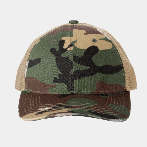 DISTRESSED MESH BACK CAP