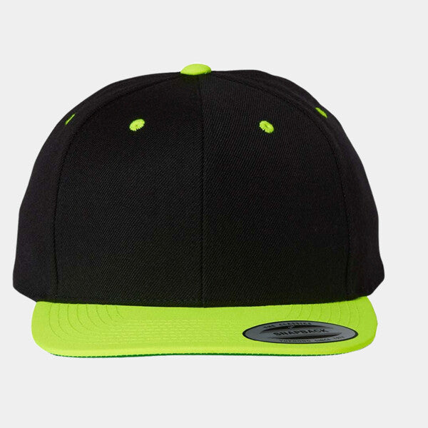 ADULT 6-PANEL STRUCTURED FLAT VISOR CLASSIC SNAPBACK