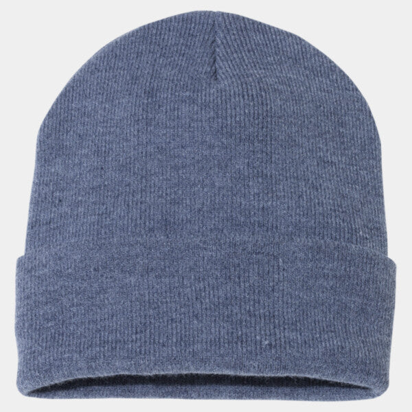 SOLID 12" CUFFED BEANIE