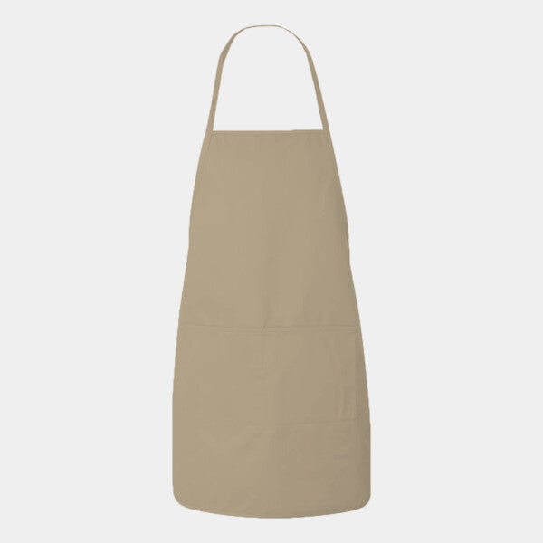 HEATHER NL2R LONG ROUND BOTTOM COTTON TWILL APRON