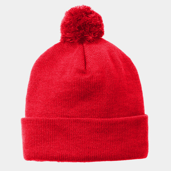 SOLID POM POM BEANIE