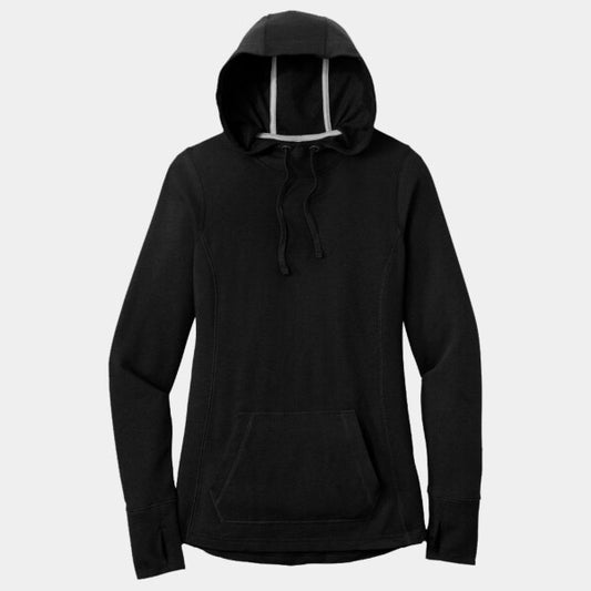 LADIES POSICHARGE ® TRI BLEND WICKING FLEECE HOODED PULLOVER