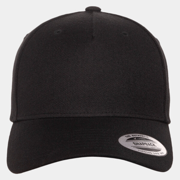 PREMIUM FIVE-PANEL CURVED VISOR SNAPBACK CAP