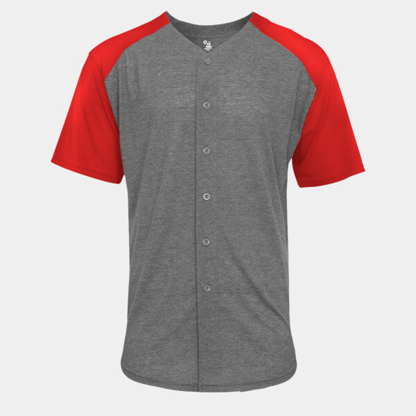 TRIBLEND FULL BUTTON T-SHIRT