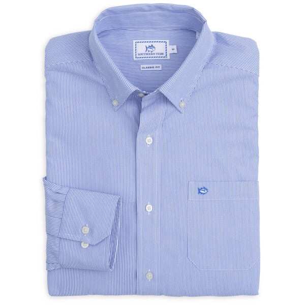 SOUTHERN TIDE MEN'S WEDGEWOOD STRIPE SPORT SHIRT