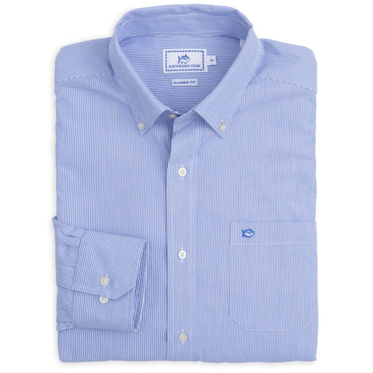 SOUTHERN TIDE MEN'S WEDGEWOOD STRIPE SPORT SHIRT