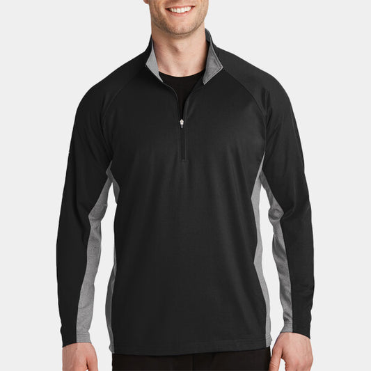 SPORT WICK ® STRETCH CONTRAST 1/4 ZIP PULLOVER