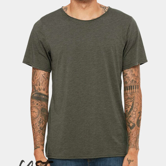FWD FASHION UNISEX TRIBLEND RAW NECK T-SHIRT
