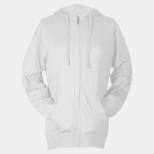 BEACH FULL-ZIP HOODED LONG SLEEVE T-SHIRT