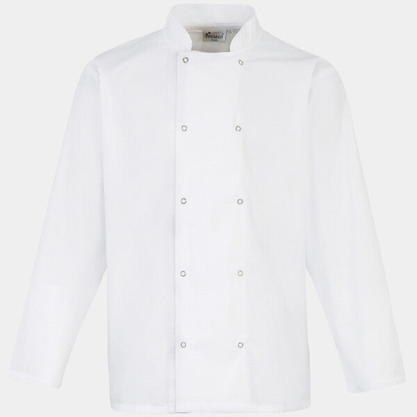 STUDDED FRONT LONG SLEEVE CHEF'S JACKET
