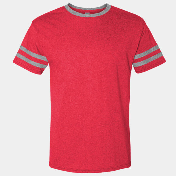 ADULT 4.5 OZ. TRI-BLEND VARSITY RINGER T-SHIRT