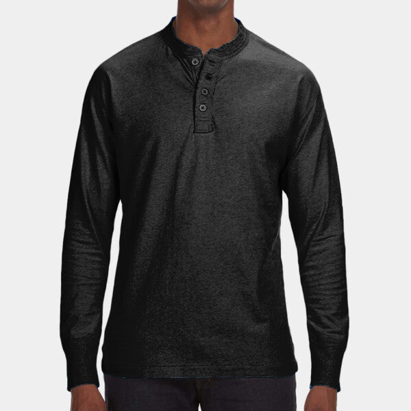 MEN'S VINTAGE BRUSHED JERSEY HENLEY