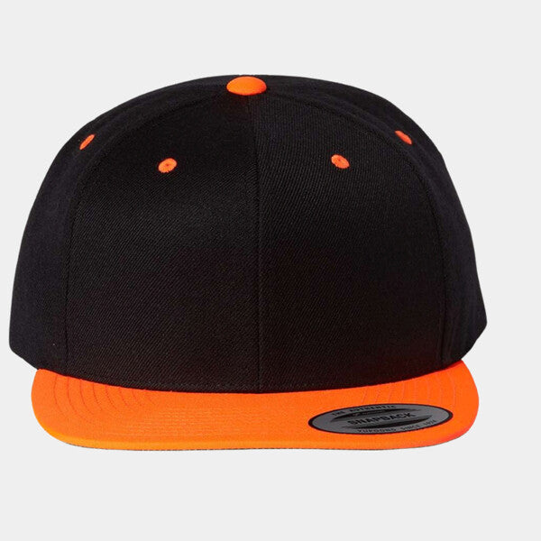 ADULT 6-PANEL STRUCTURED FLAT VISOR CLASSIC SNAPBACK