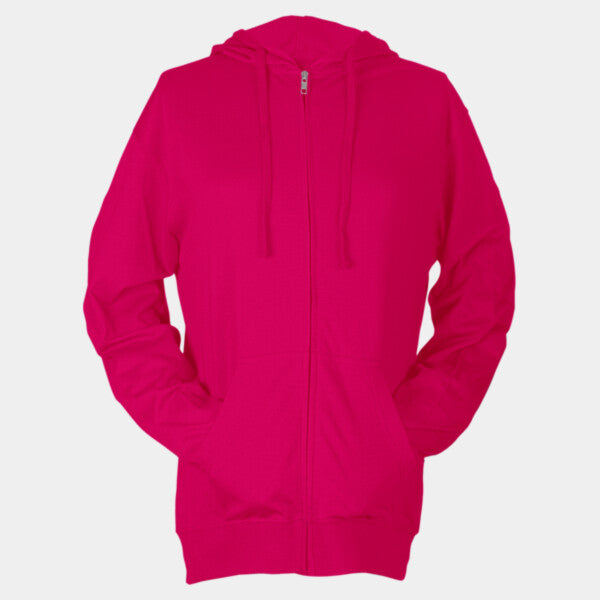 BEACH FULL-ZIP HOODED LONG SLEEVE T-SHIRT