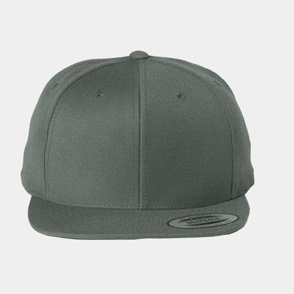 ADULT 6-PANEL STRUCTURED FLAT VISOR CLASSIC SNAPBACK