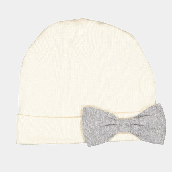 INFANT BABY RIB BOW CAP