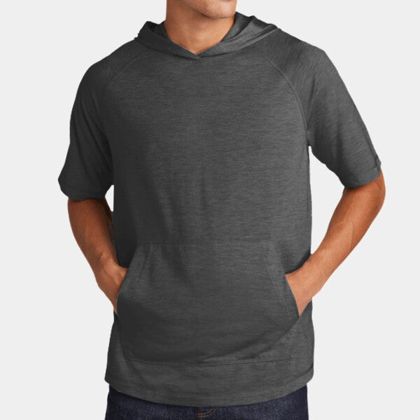 POSICHARGE ® TRI BLEND WICKING SHORT SLEEVE HOODIE