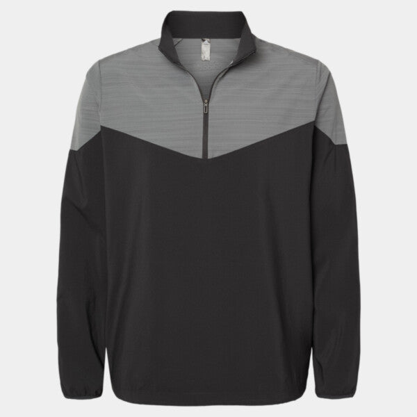 HEATHER CHEVRON QUARTER-ZIP WIND PULLOVER
