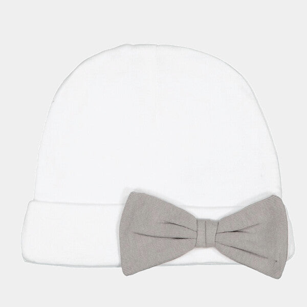INFANT BABY RIB BOW CAP